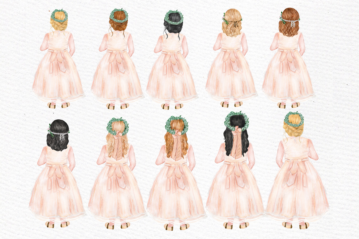 Flower Girl Clipart Wedding Clipart - photo 2