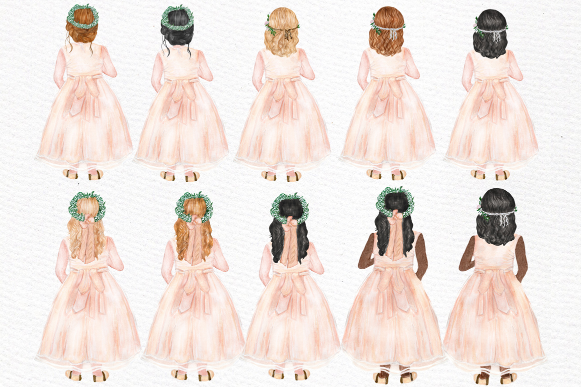 Flower Girl Clipart Wedding Clipart - photo 3