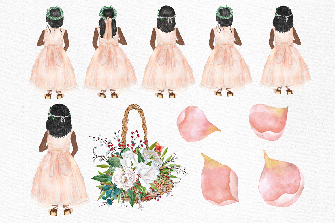 Flower Girl Clipart Wedding Clipart - photo 4