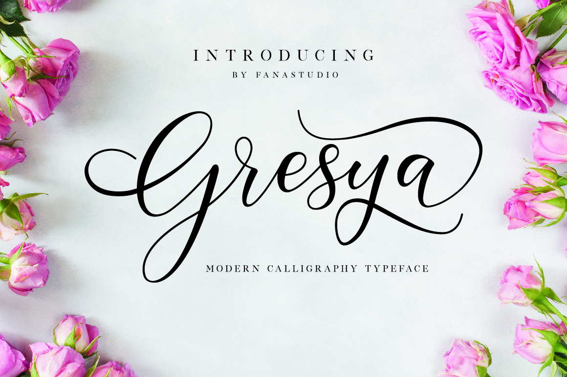 Gresya Script font preview