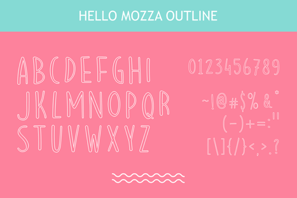 Hello Mozza Font PNG with transparent background - Preview 6