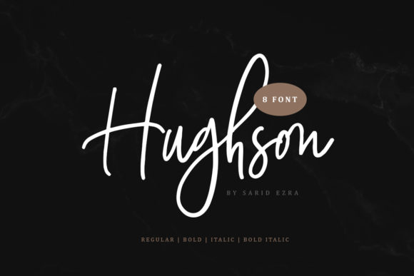 Hughson Family Font PNG with transparent background - Preview 1