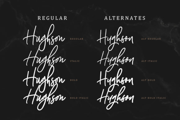 Hughson Family Font PNG with transparent background - Preview 2