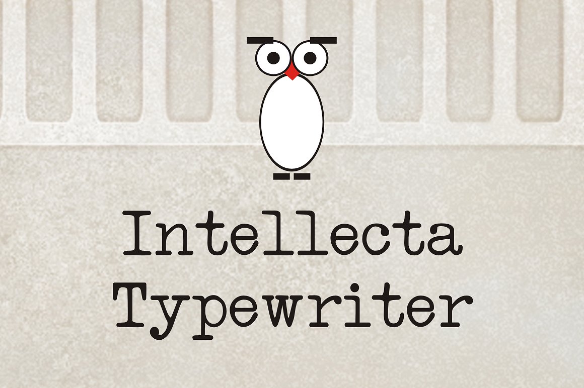 Intellecta Typewriter — decorative display typewriter font by Intellecta Design