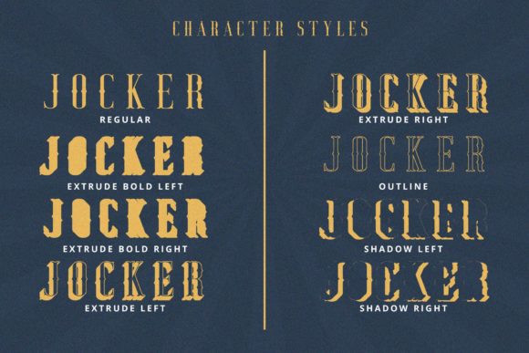 Jocker Family Font PNG with transparent background - Preview 3