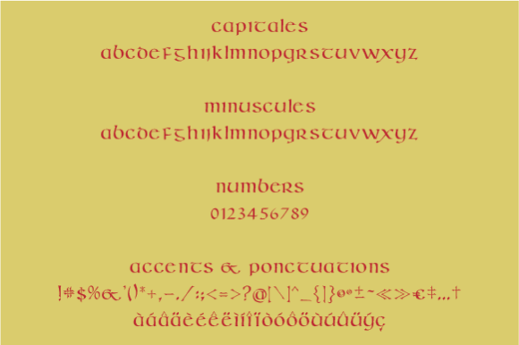 Kells Book Font PNG with transparent background - Preview 1