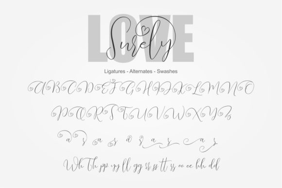 Love Surely Font font preview - 4