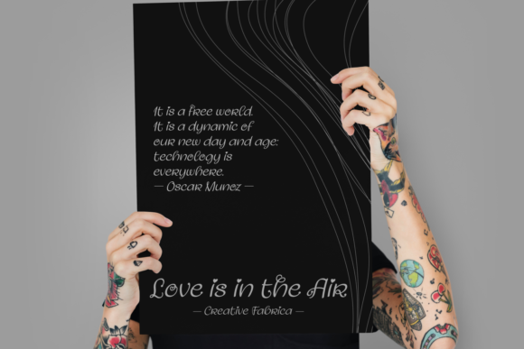 Love is in the Air Font PNG with transparent background - Preview 1