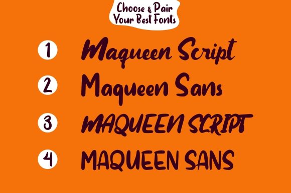 Maqueen Duo Font PNG with transparent background - Preview 4
