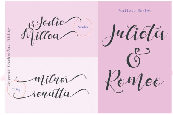 Mattosa Script Font PNG with transparent background - Preview 1