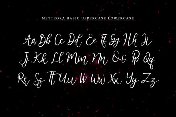 Metteora Script Font PNG with transparent background - Preview 2