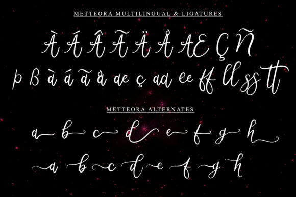 Metteora Script Font PNG with transparent background - Preview 3