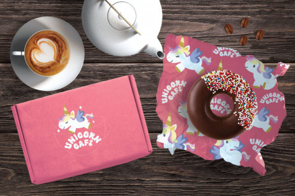 Milky Unicorn Font PNG with transparent background - Preview 4