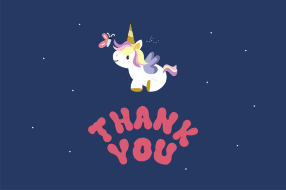 Milky Unicorn Font PNG with transparent background - Preview 5