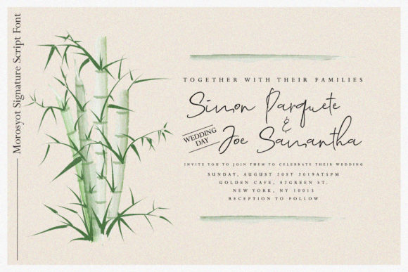 Morosyot Script Font PNG with transparent background - Preview 1