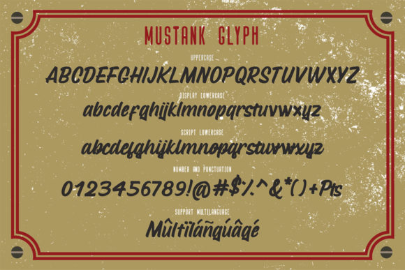 Mustank Font PNG with transparent background - Preview 1