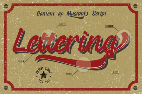 Mustank Font PNG with transparent background - Preview 2