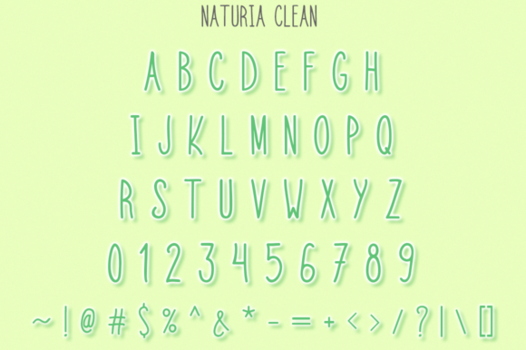 Naturia Font PNG with transparent background - Preview 2