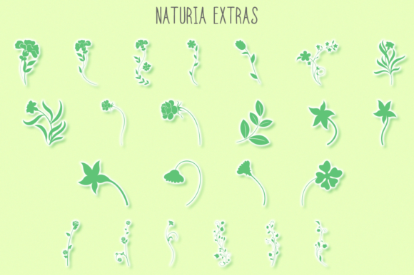 Naturia Font PNG with transparent background - Preview 3