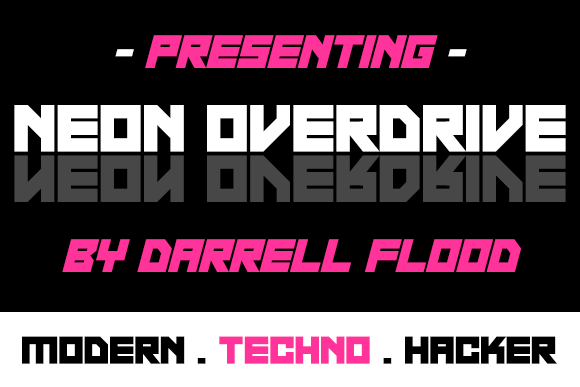 Neon Overdrive Display Font By Dadiomouse