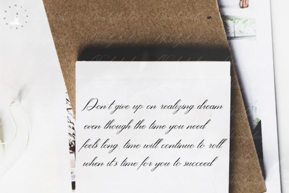 Night Weight Script Font PNG with transparent background - Preview 3