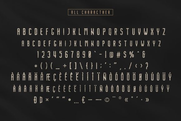 Nordin Family Font PNG with transparent background - Preview 6