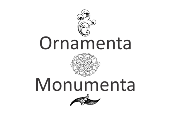 Ornamenta Monumenta Font PNG with transparent background - Preview 1
