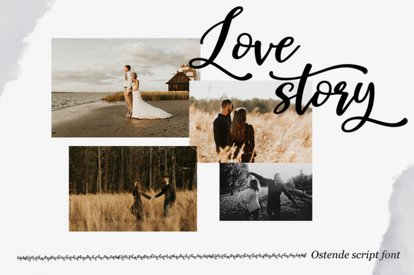 Ostende Font PNG with transparent background - Preview 2