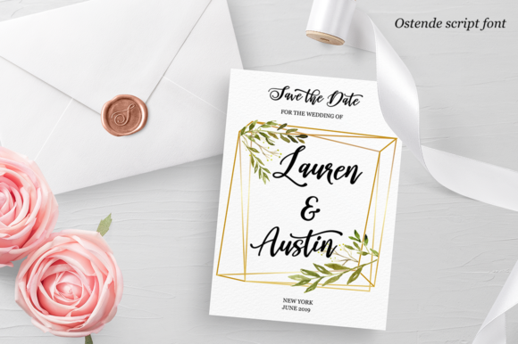 Ostende Font PNG with transparent background - Preview 4