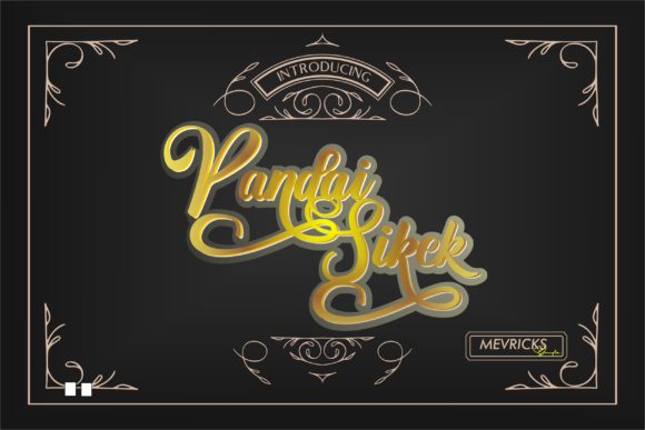 Pandai Sikek Script Script & Handwritten Font By Lettercorner Studio