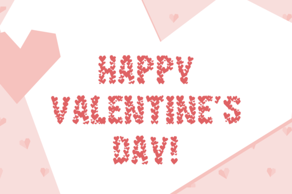 Paper Hearts Font PNG with transparent background - Preview 1