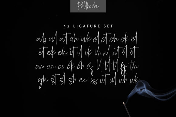 Pattheda Script Font PNG with transparent background - Preview 5