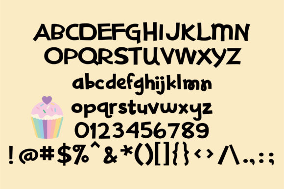 Phat Print Font PNG with transparent background - Preview 2