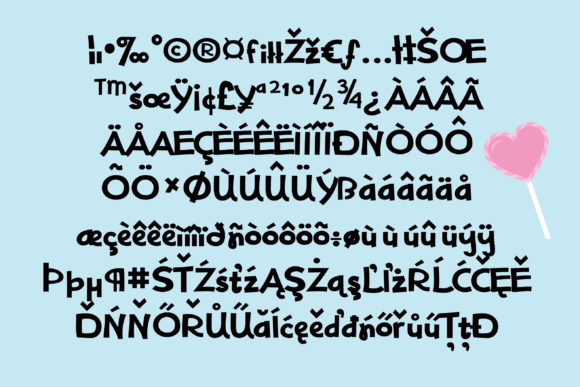 Phat Print Font PNG with transparent background - Preview 3