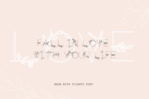 Picanto Font PNG with transparent background - Preview 1