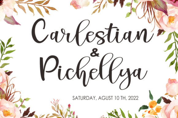 Pichellya Script Font PNG with transparent background - Preview 5