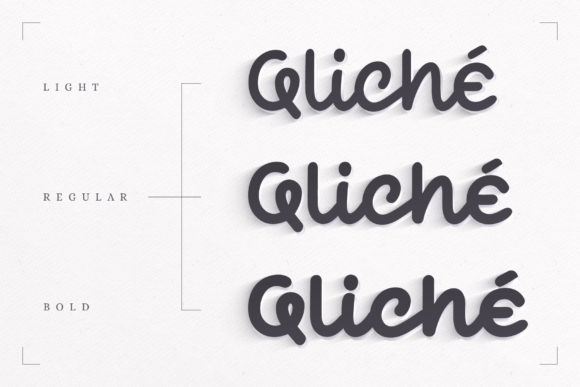Qliché Font PNG with transparent background - Preview 1