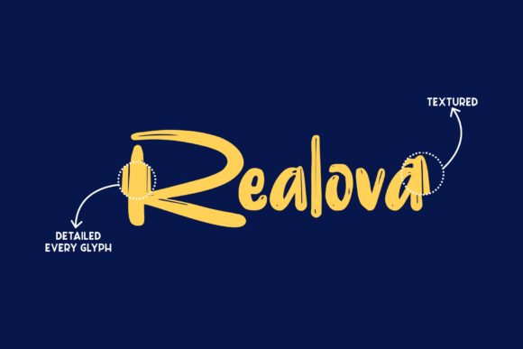Realova Font PNG with transparent background - Preview 2
