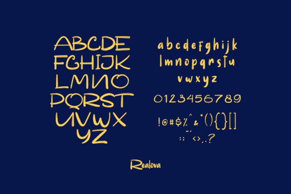 Realova Font PNG with transparent background - Preview 6