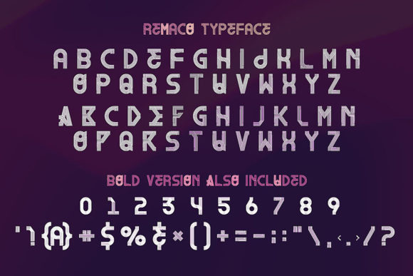 Remaco Font PNG with transparent background - Preview 3