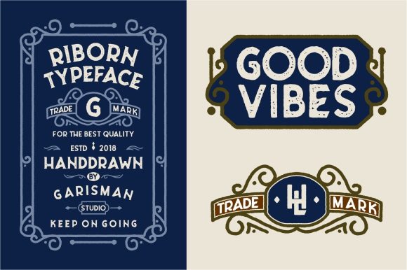 Riborn Family Font PNG with transparent background - Preview 3