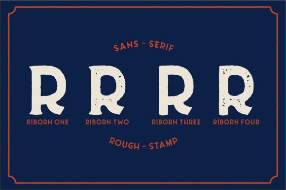 Riborn Family Font PNG with transparent background - Preview 5