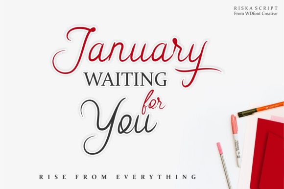 Riska Script Font PNG with transparent background - Preview 1