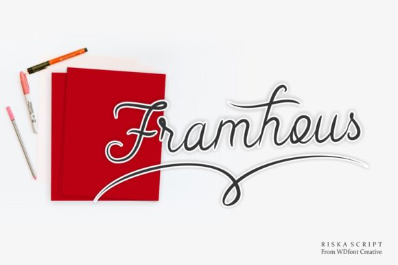 Riska Script Font PNG with transparent background - Preview 3