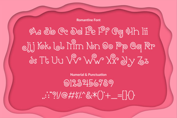 Romantine Font PNG with transparent background - Preview 1