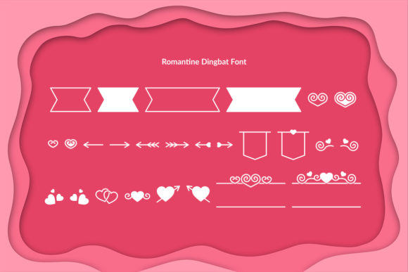 Romantine Font PNG with transparent background - Preview 2