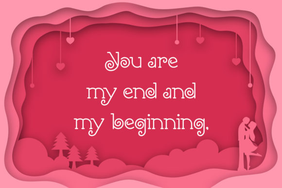 Romantine Font PNG with transparent background - Preview 3