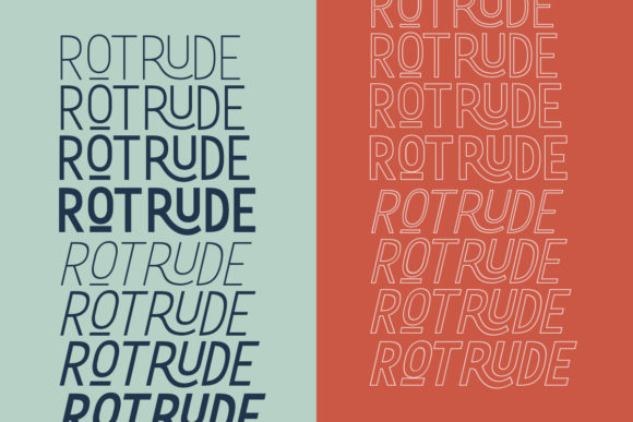 Rotrude Family Font PNG with transparent background - Preview 1