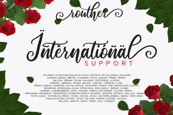 Routher Script Font PNG with transparent background - Preview 2