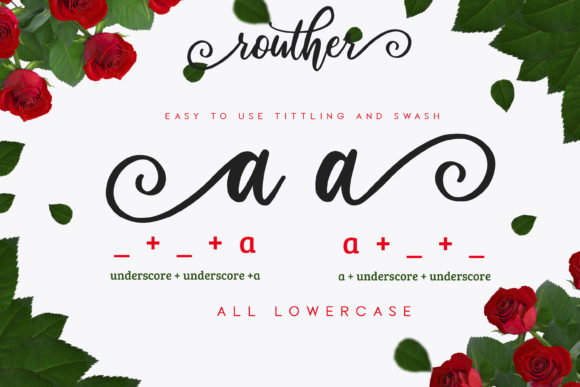 Routher Script Font PNG with transparent background - Preview 3
